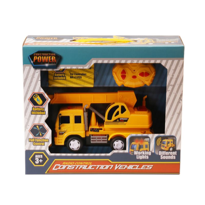 Camion Grue Télécommandé Lotees – 8 Canaux, 2,4 GHz, Lumières Et Son, Batteries Rechargeables, Pour Enfants Dès 3 Ans