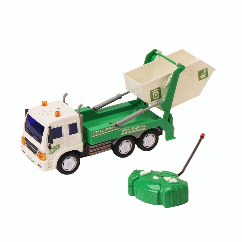 Radio Control Sanitation Truck Toys 1:18 ze światłem i dźwiękami factory direct sale (1)