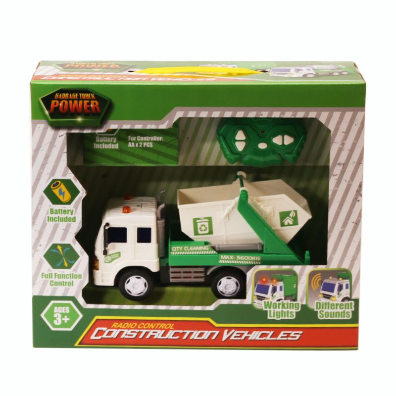 Radio Control Sanitation Truck Toys 1:18 ze światłem i dźwiękami factory direct sale (2)