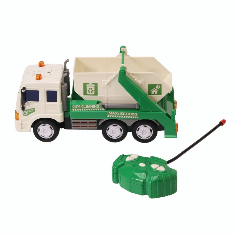 Radio Control Sanitation Truck Toys 1:18 ze światłem i dźwiękami factory direct sale (3)